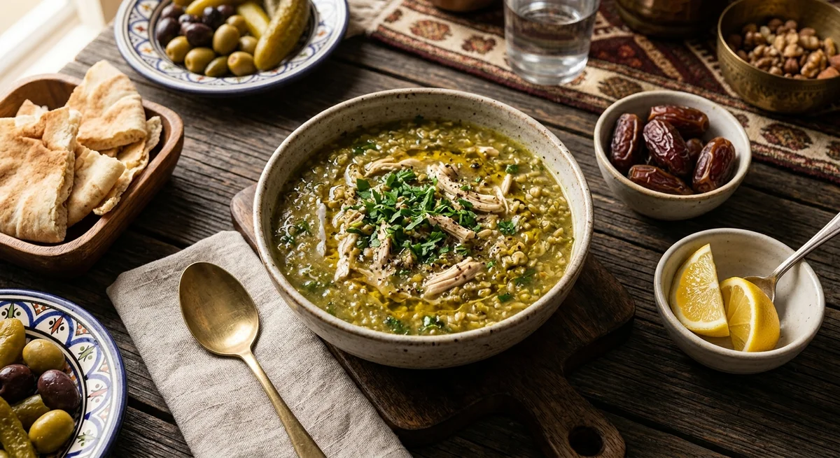 شوربة الفريكة بالدجاج