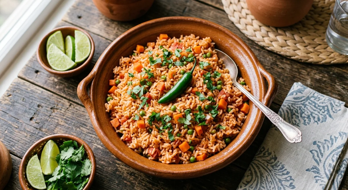 أرز مكسيكي أحمر