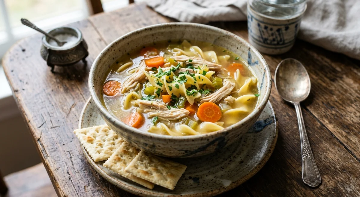 شوربة الدجاج بالشعيرية