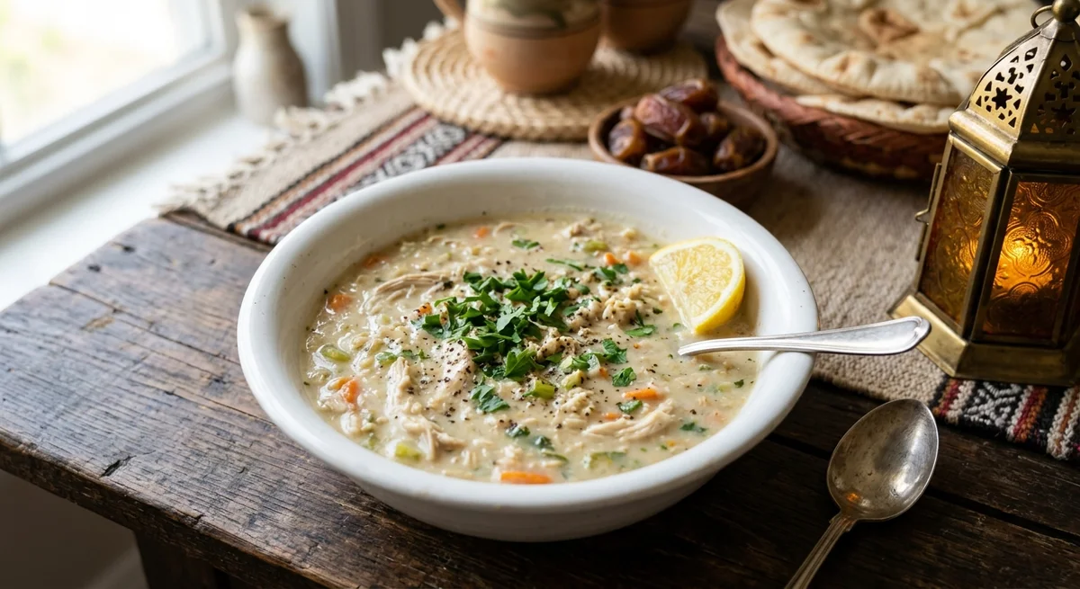 شوربة الشوفان بالدجاج