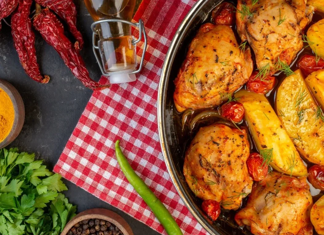 صينية البطاطس بالفراخ